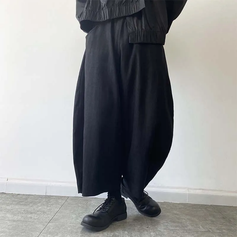 Japanese Retro Cropped Wide Leg Pants