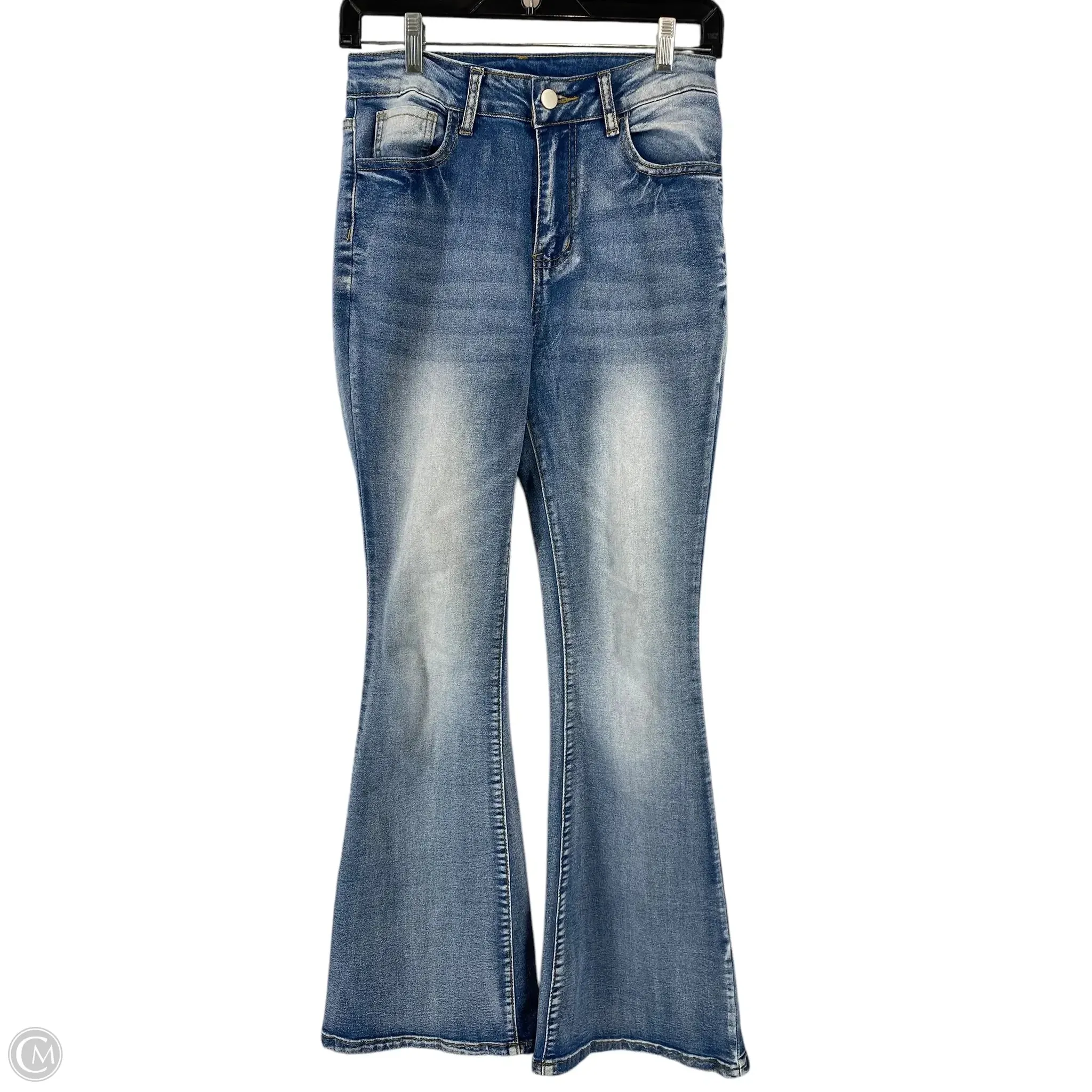 Jeans Flared By Clothes Mentor In Blue Denim, Size: S