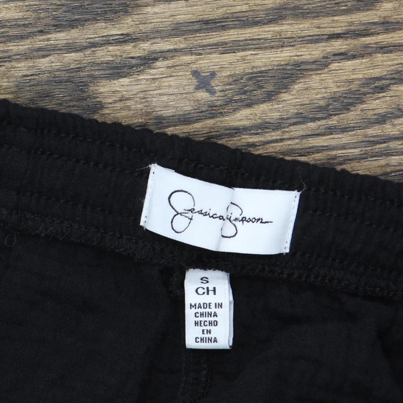 Jessica Simpson Women's Gauzy 100% Cotton Pull On Cropped Ankle Pants Black S