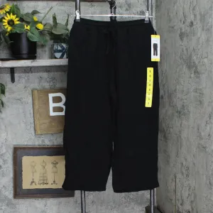 Jessica Simpson Women's Gauzy 100% Cotton Pull On Cropped Ankle Pants Black S