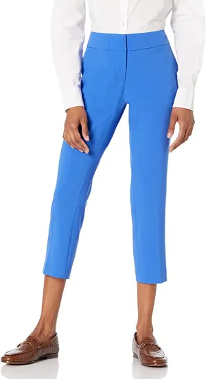 Kasper Women's Petite Slim Leg Cropped Pant, Mariner Blue, 6P