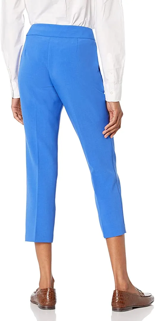 Kasper Women's Petite Slim Leg Cropped Pant, Mariner Blue, 6P