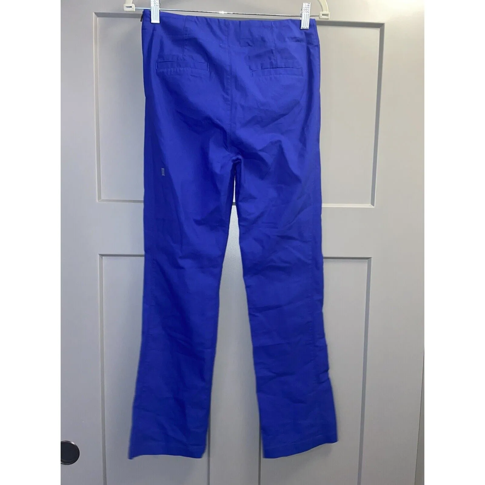 Kit and Ace Women’s Royal Blue Stretch Straight Leg Pants with Ankle Slit, Size 6