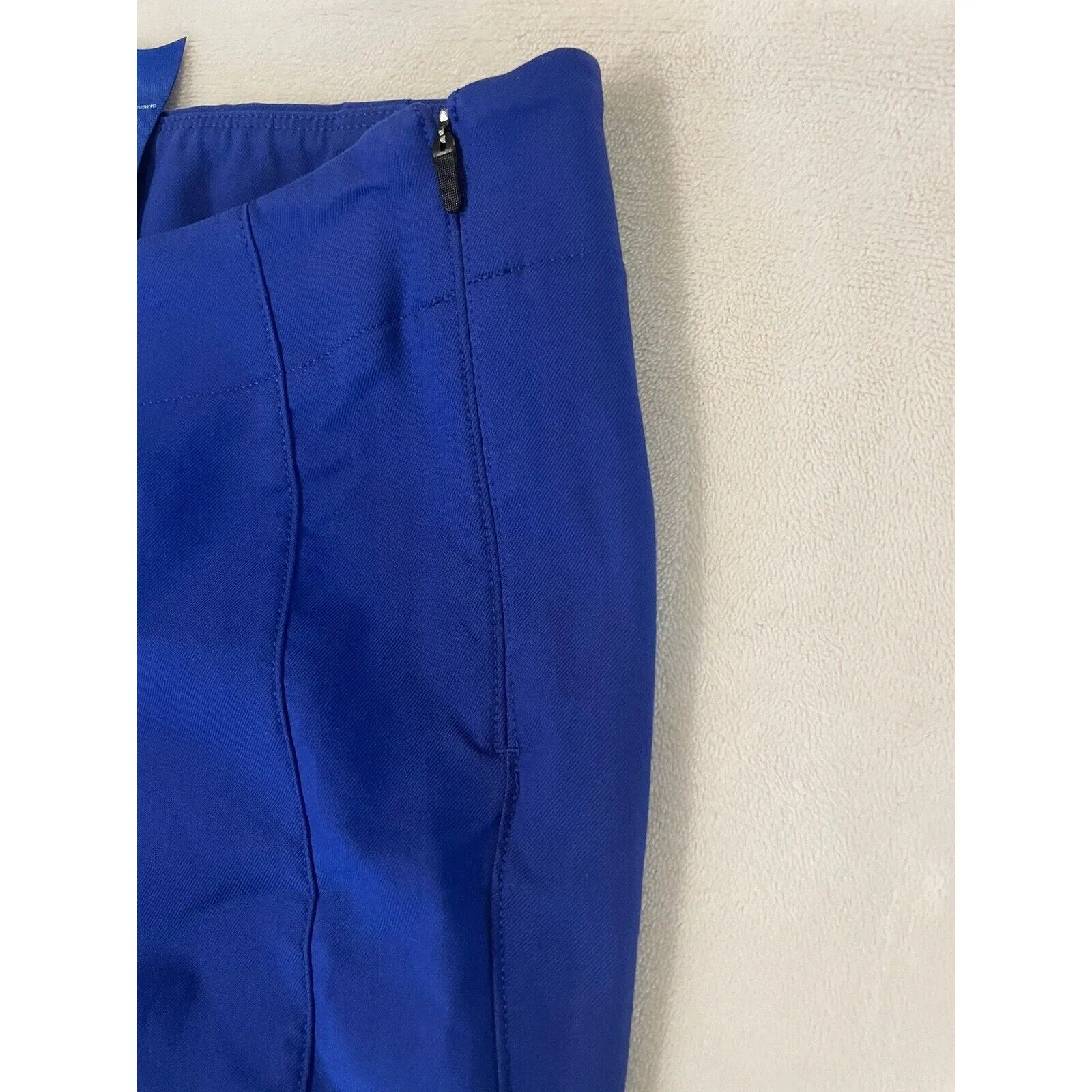 Kit and Ace Women’s Royal Blue Stretch Straight Leg Pants with Ankle Slit, Size 6