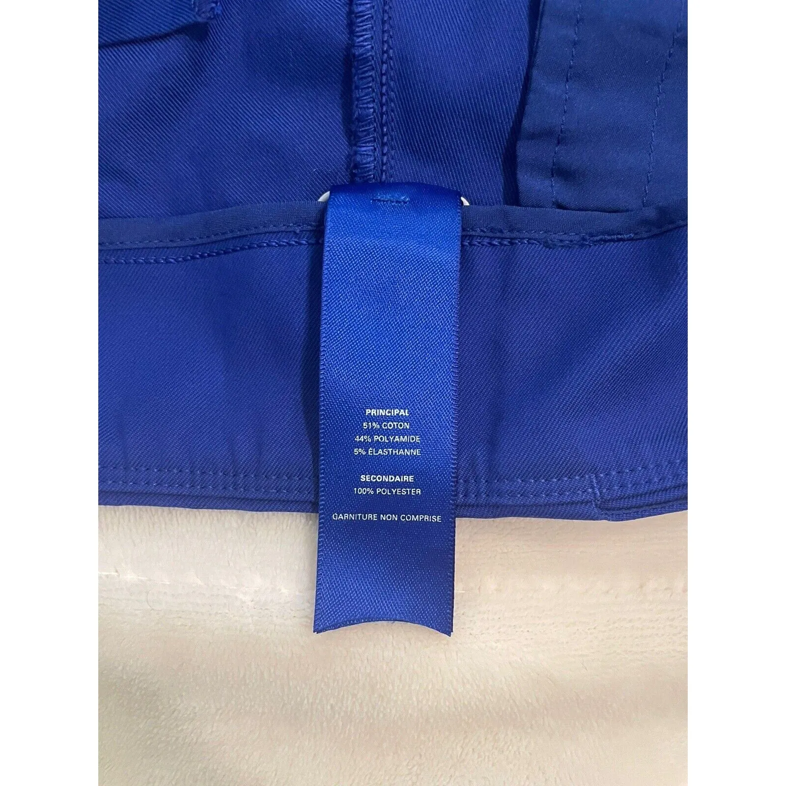 Kit and Ace Women’s Royal Blue Stretch Straight Leg Pants with Ankle Slit, Size 6