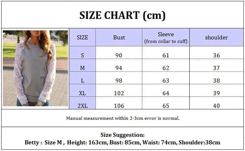 Lace Blouses Shirts Women Long Sleeve Blouse Shirt Shirt Blouse Shirt Tops Solid O Neck Casual
