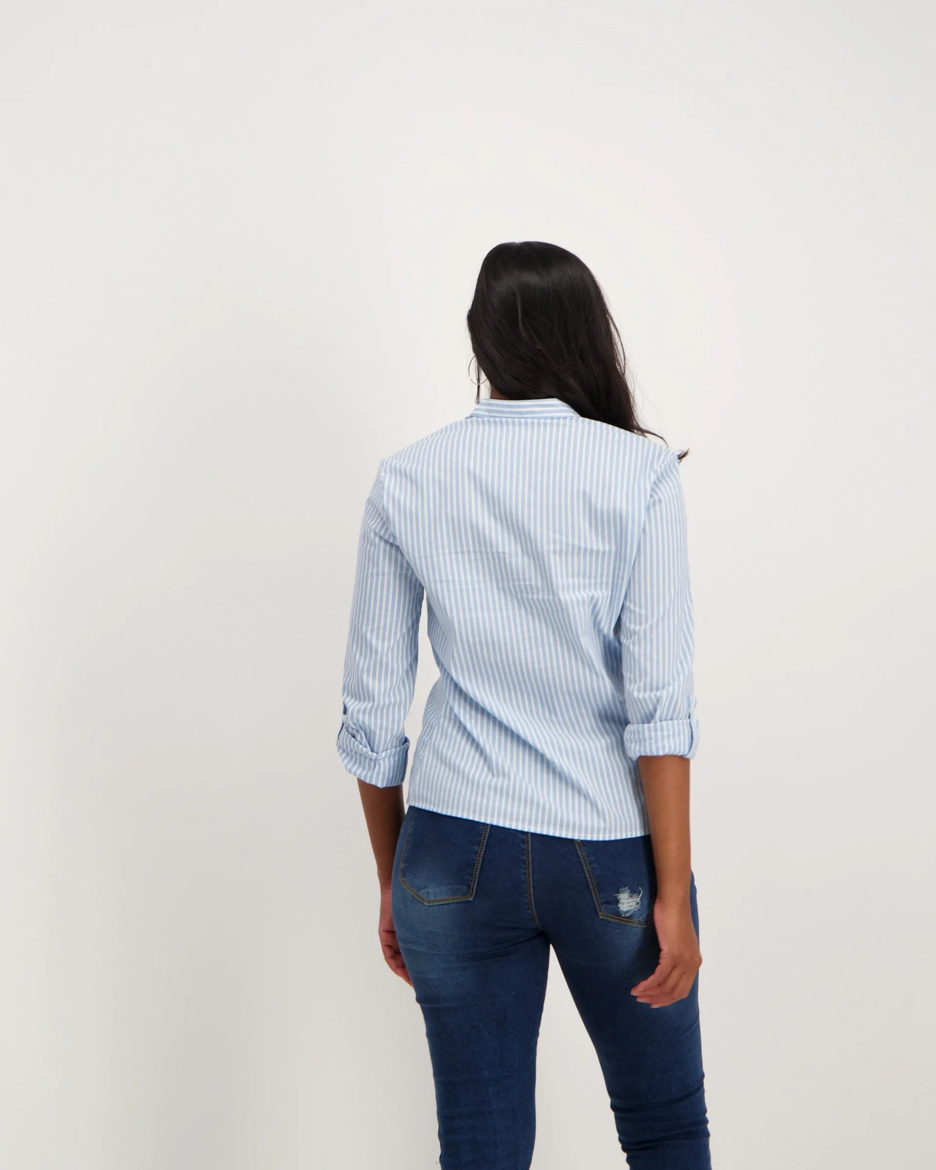Ladies Mandarin Collared Shirt