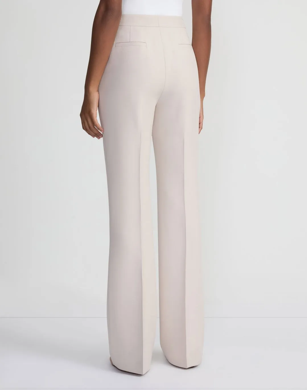 Lafayette 148 Saint Marks Flared Pant in Pearl