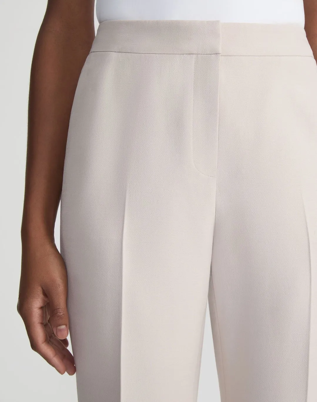 Lafayette 148 Saint Marks Flared Pant in Pearl
