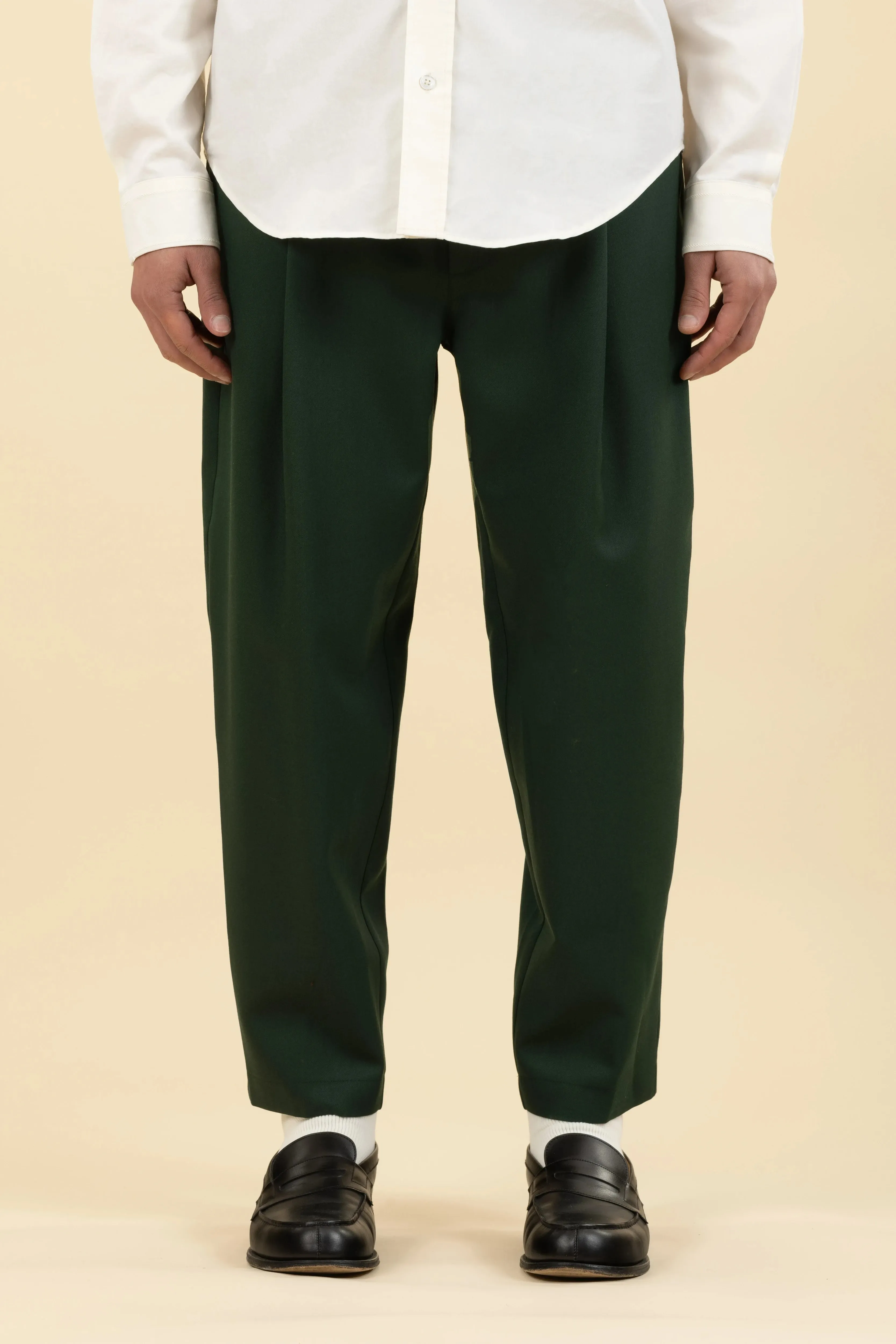 LE PANTALON CROPPED - FOREST GREEN