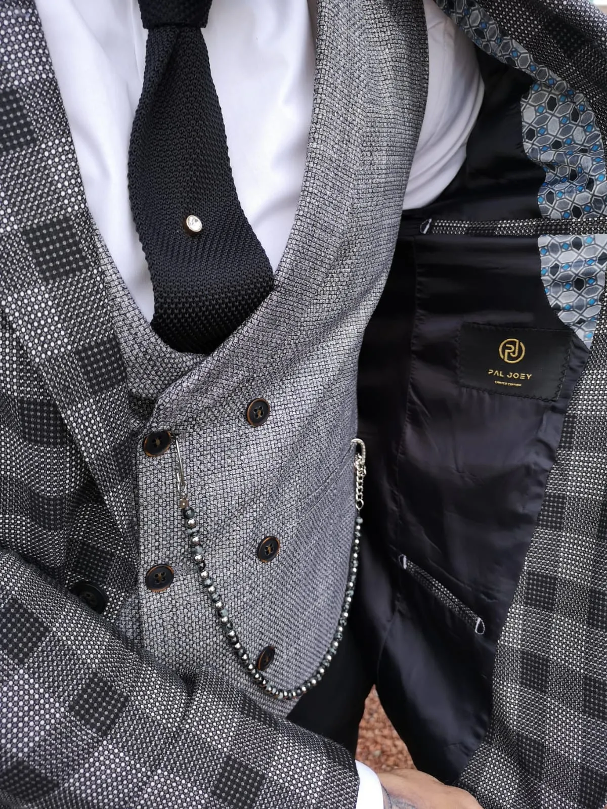 Lencho - Grey/Black 3 Piece Suit