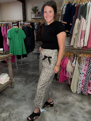 Leopard Print Cropped Pants