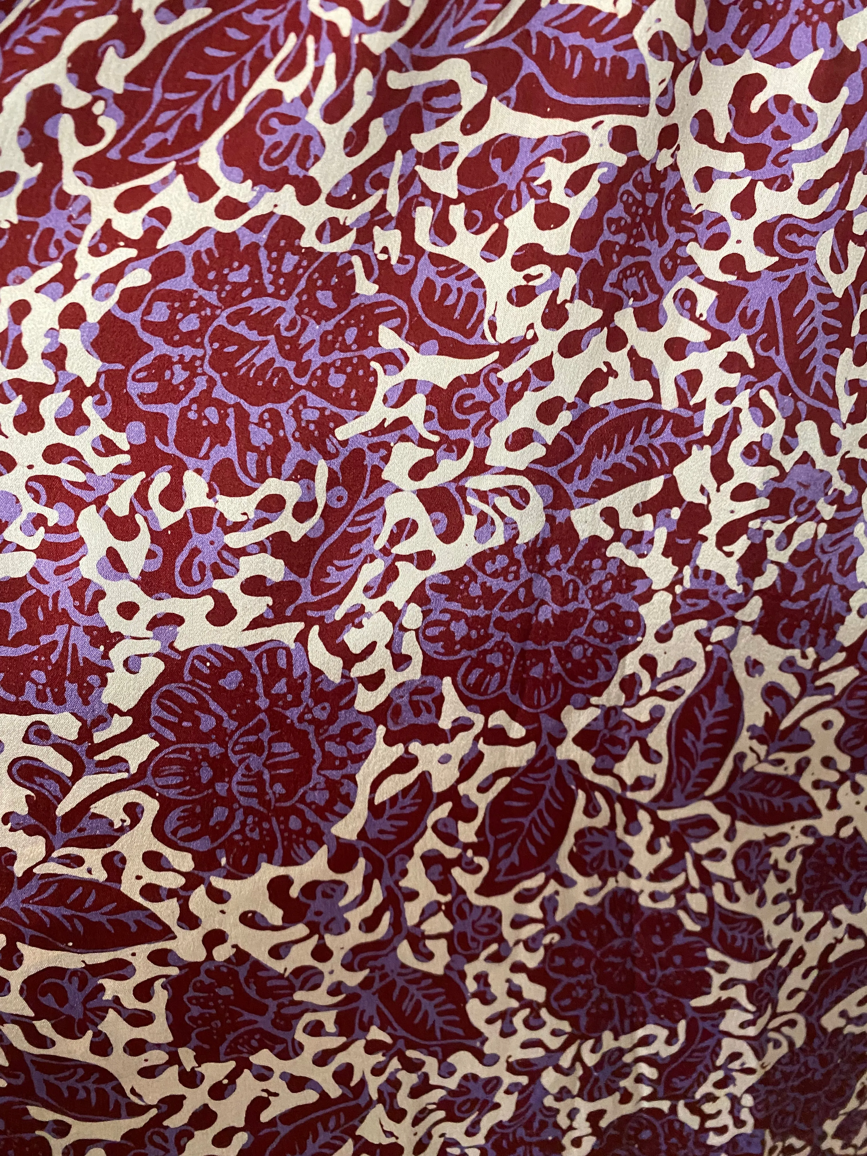 Les Fleurs Silk Blouse in Grape