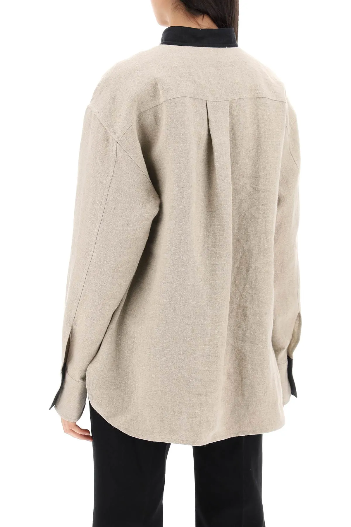 linen tunic shirt in eight
