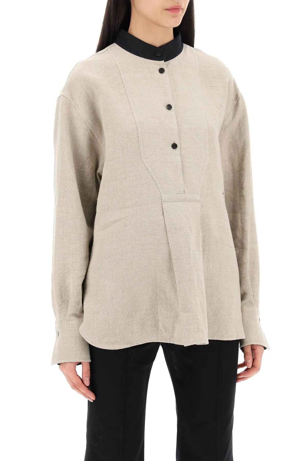 linen tunic shirt in eight