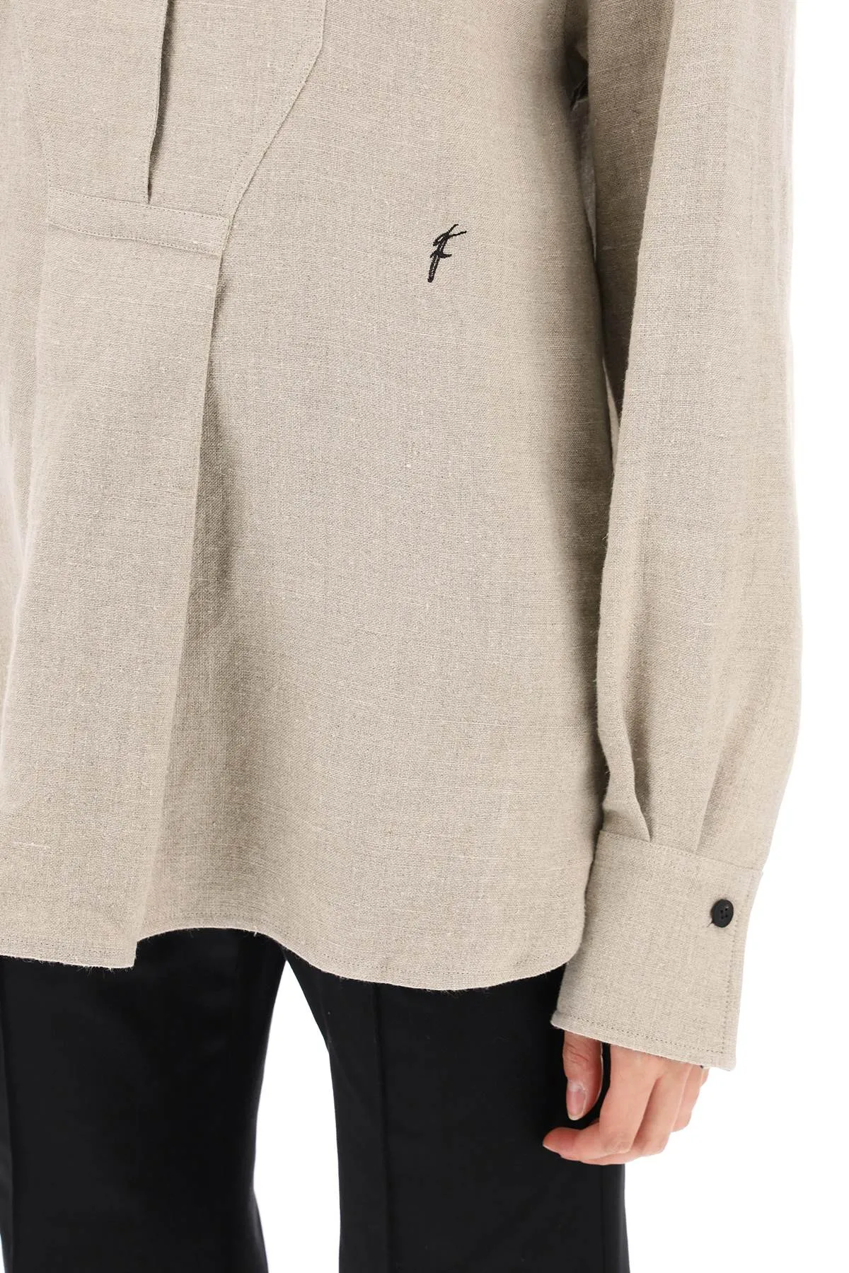 linen tunic shirt in eight