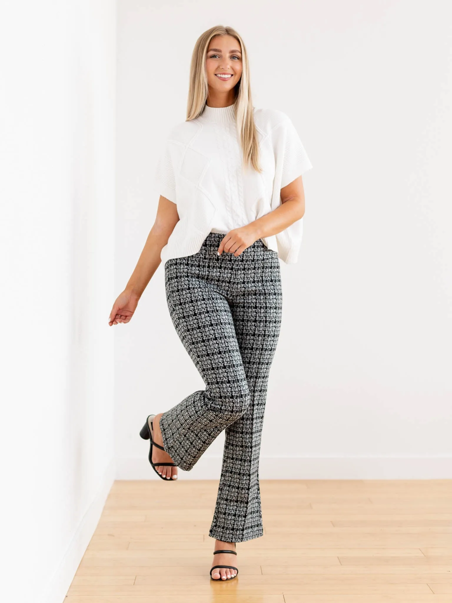 Liverpool Pearl Plaid Flare
