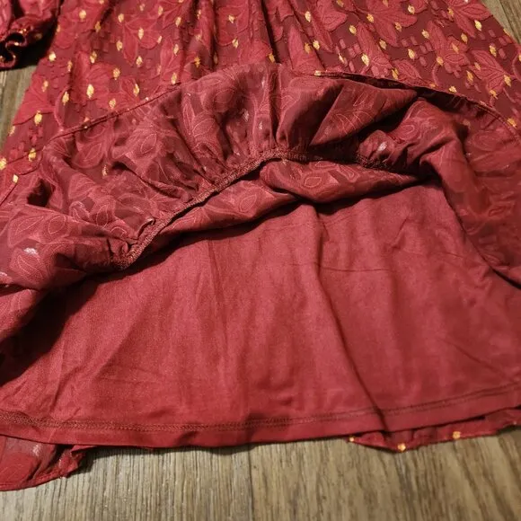 London Times Polka Dot A-line Short Dress NWT Red Size 10
