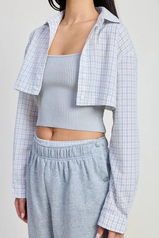 LONG SLEEVE COLLARED BUTTON UP SHIRT