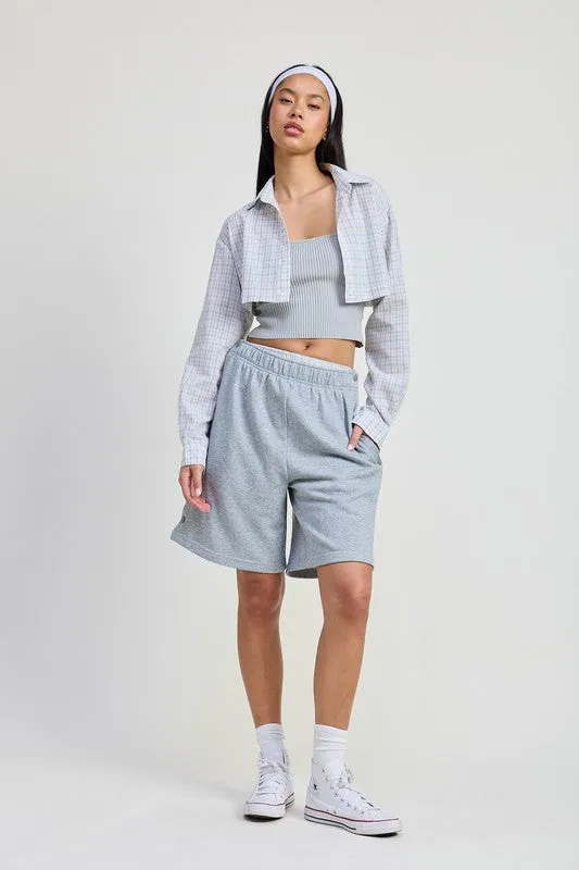 LONG SLEEVE COLLARED BUTTON UP SHIRT