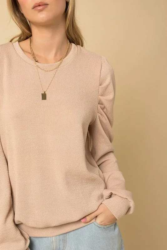 LONG SLEEVE TOP W/PUFF, Gilli