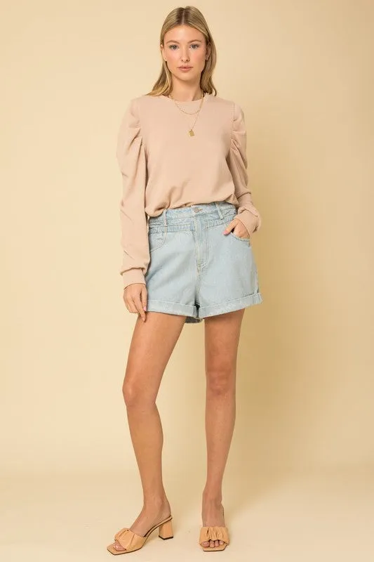 LONG SLEEVE TOP W/PUFF, Gilli