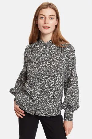 Louche Clancy Candy Bud Print Long Sleeve Blouse
