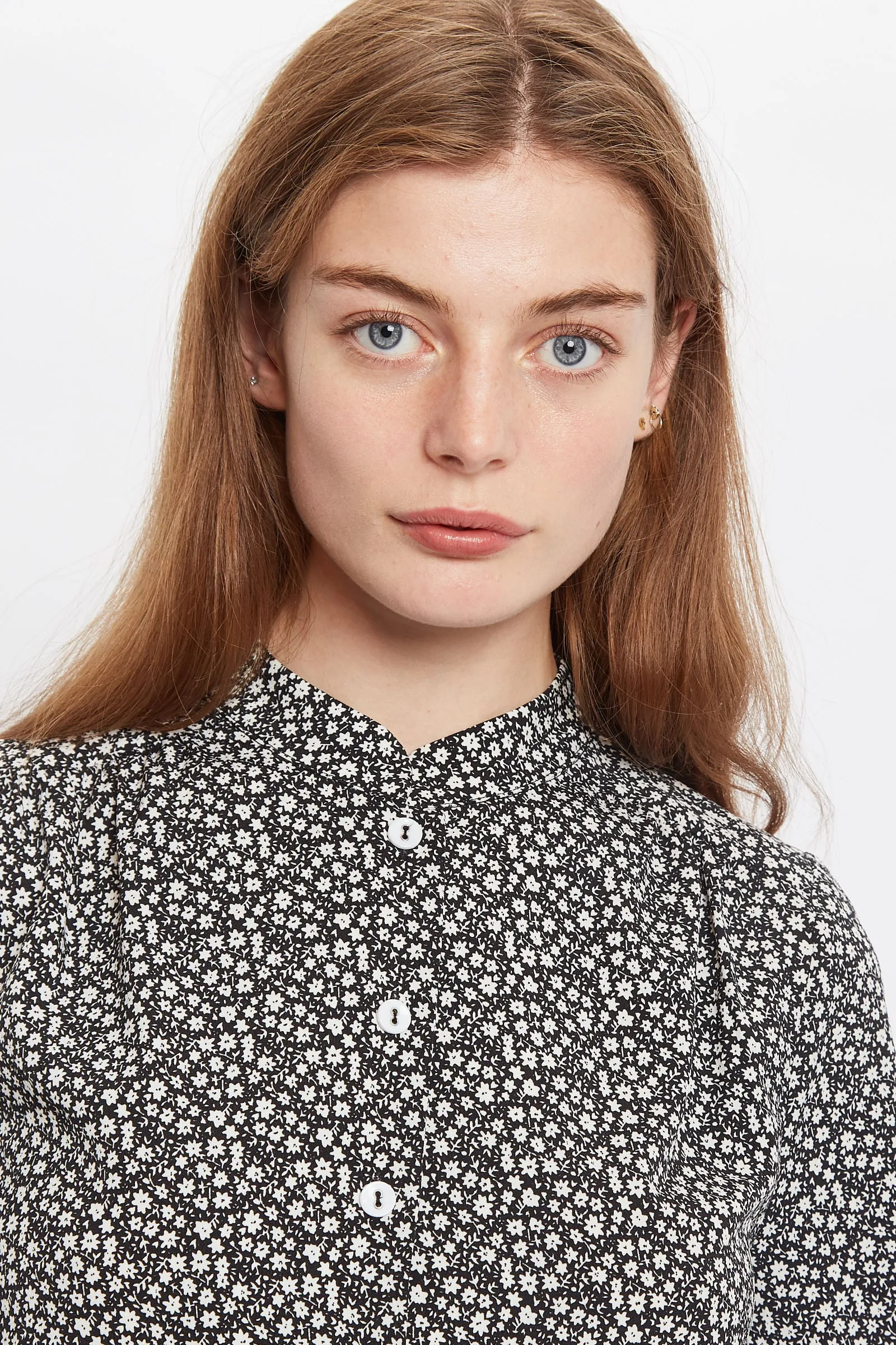 Louche Clancy Candy Bud Print Long Sleeve Blouse
