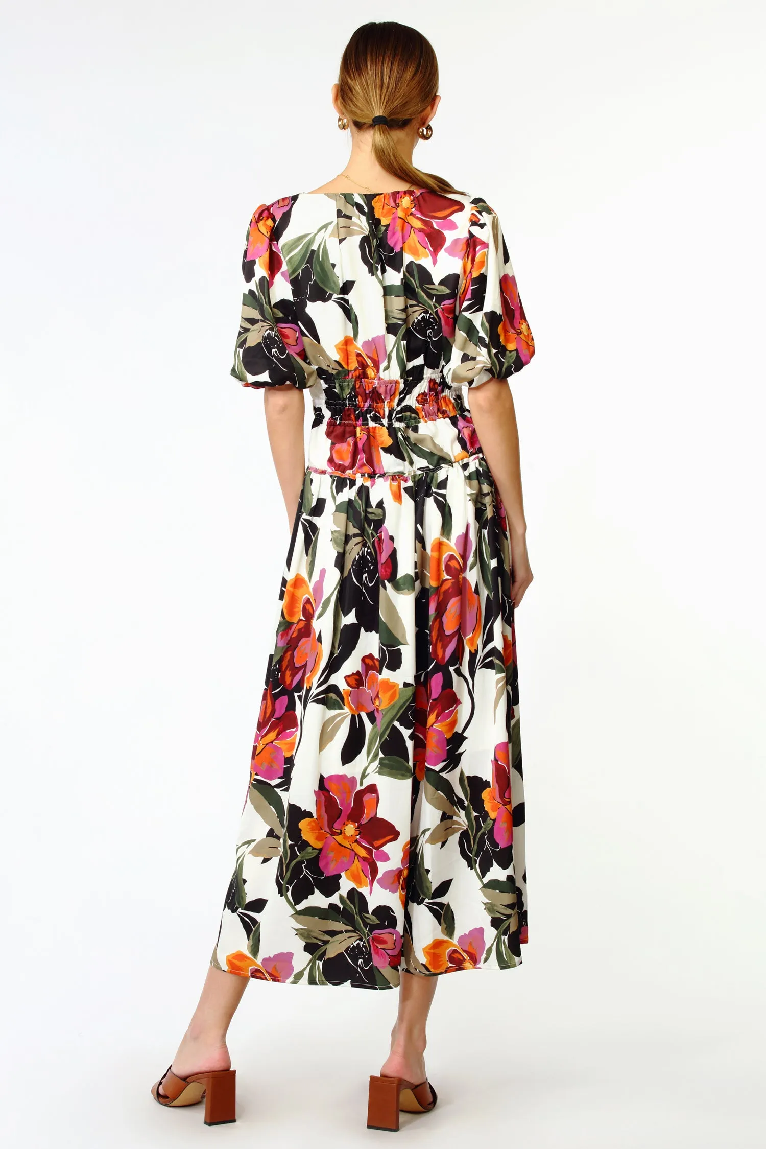 Lucia Smocked Midi Dress