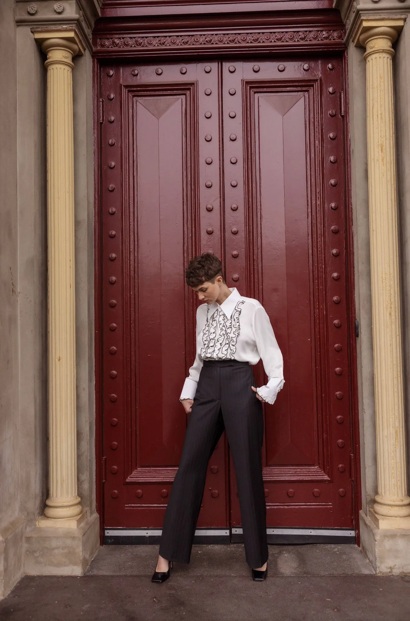 M.A Dainty II PILLBOX Pants - Black Stripe