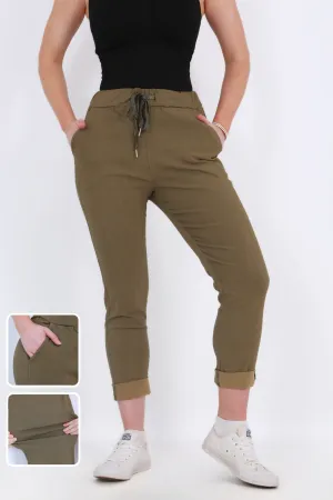 Made in Italy Magic Pants- Olive