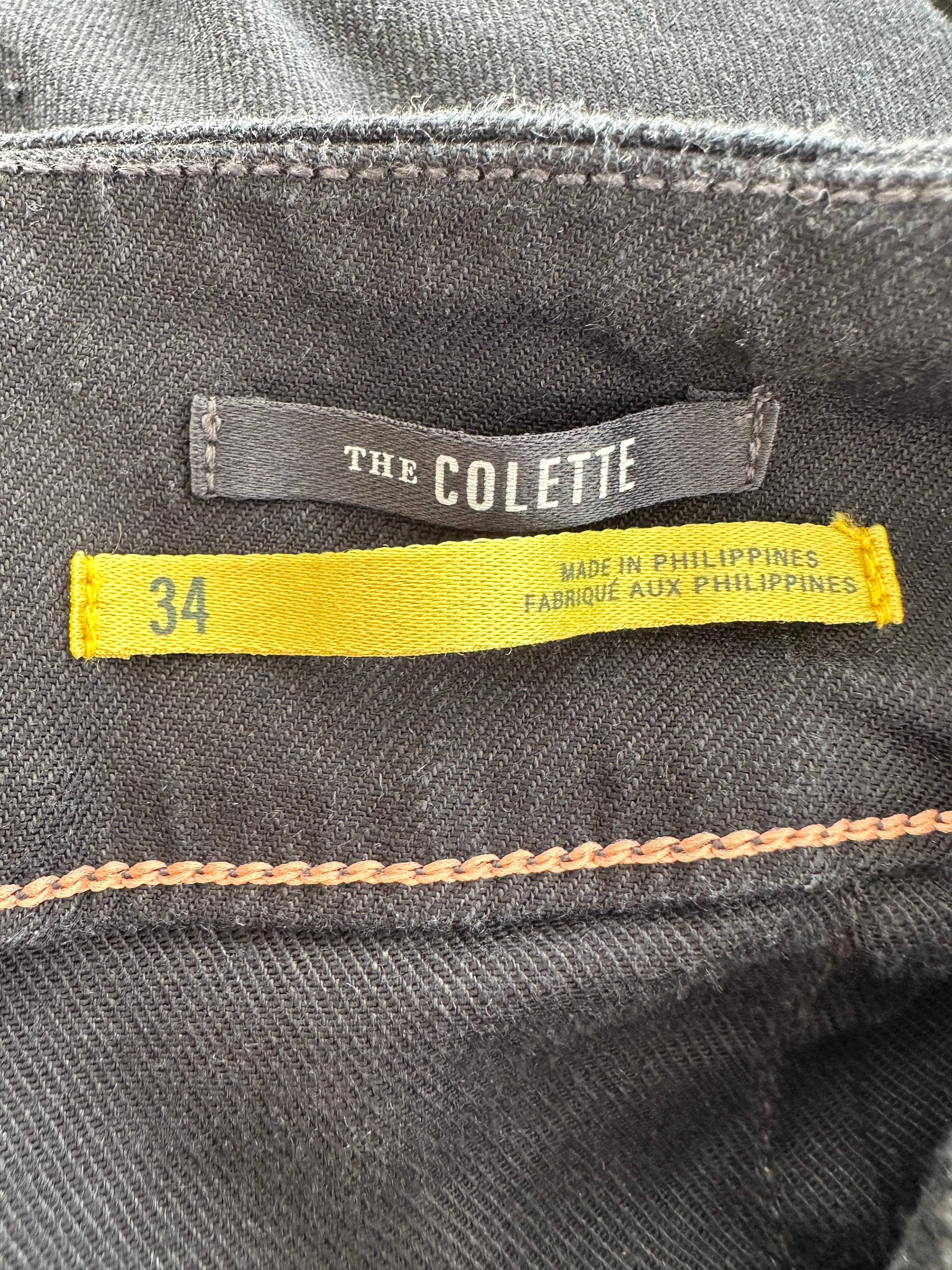 MAEVE navy Linen Viscose Blend The Colette Wide Leg Cropped Pants - 34