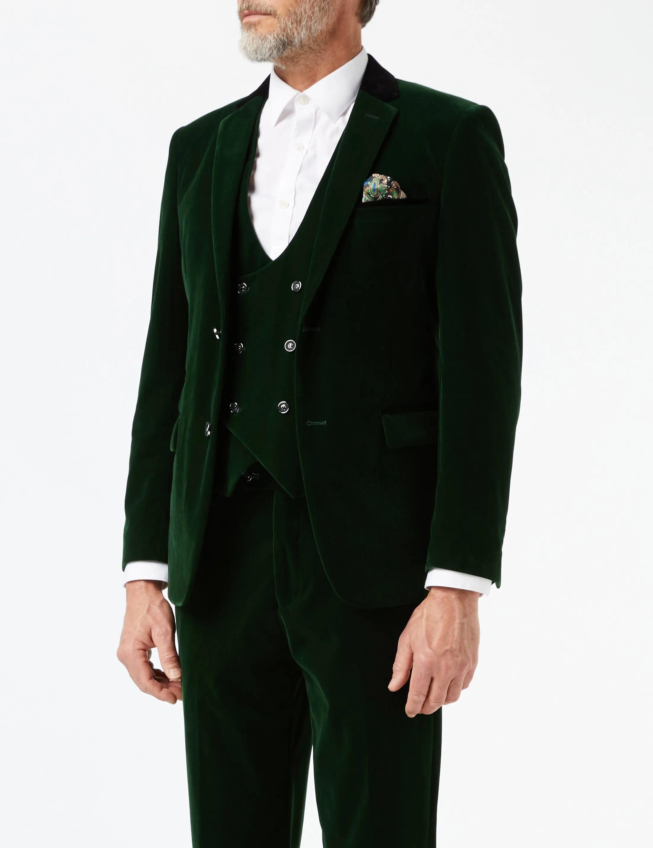 MAK - Green Velvet 3 Piece Wedding Suit