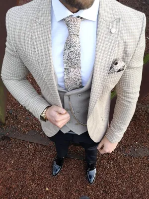 Malcolm - Beige 3 Piece Suit