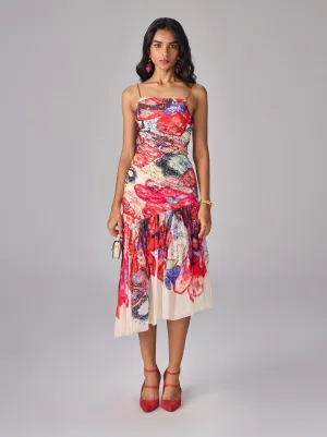 Maria multicolor chiffon dress