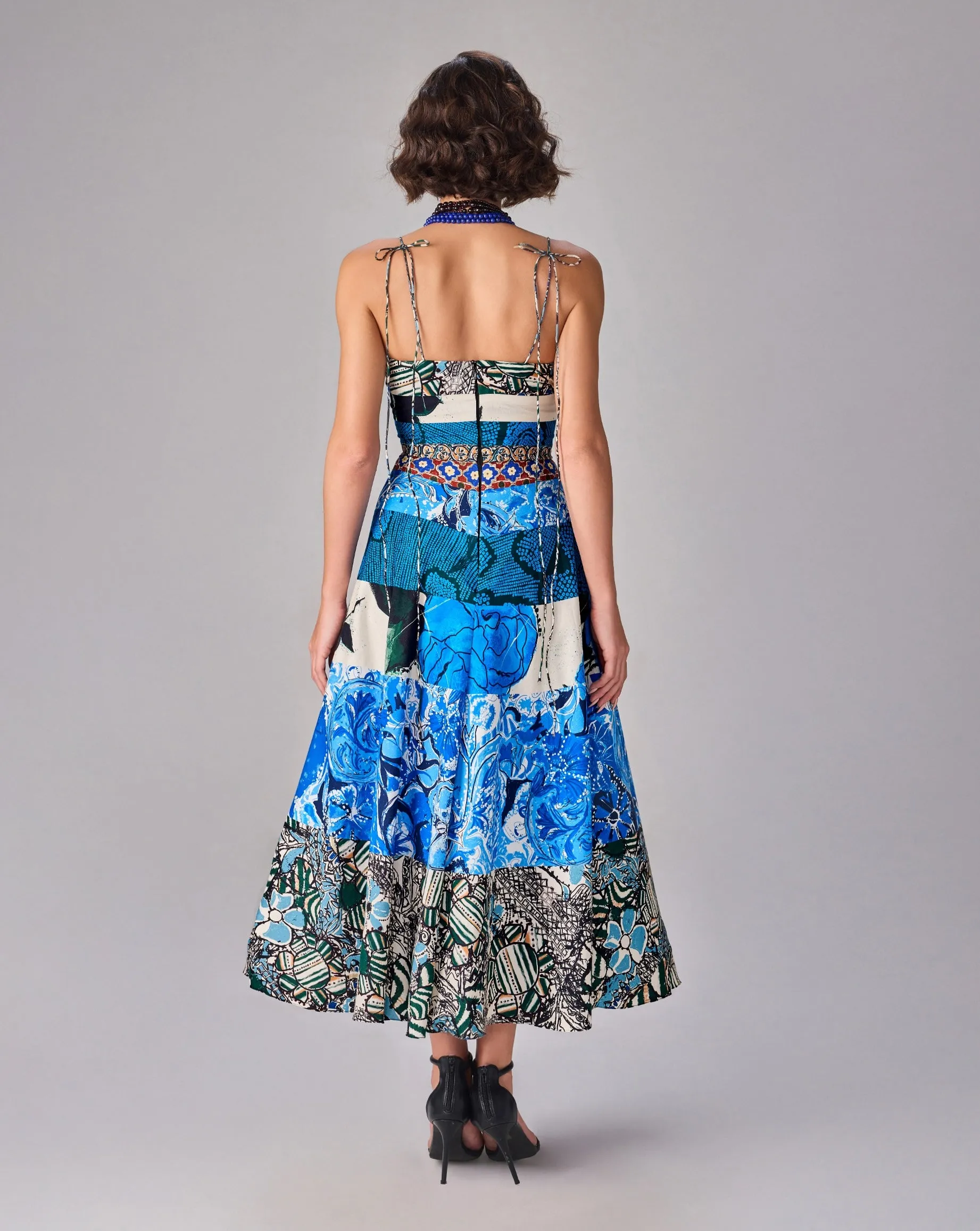 Martha blue multi dress