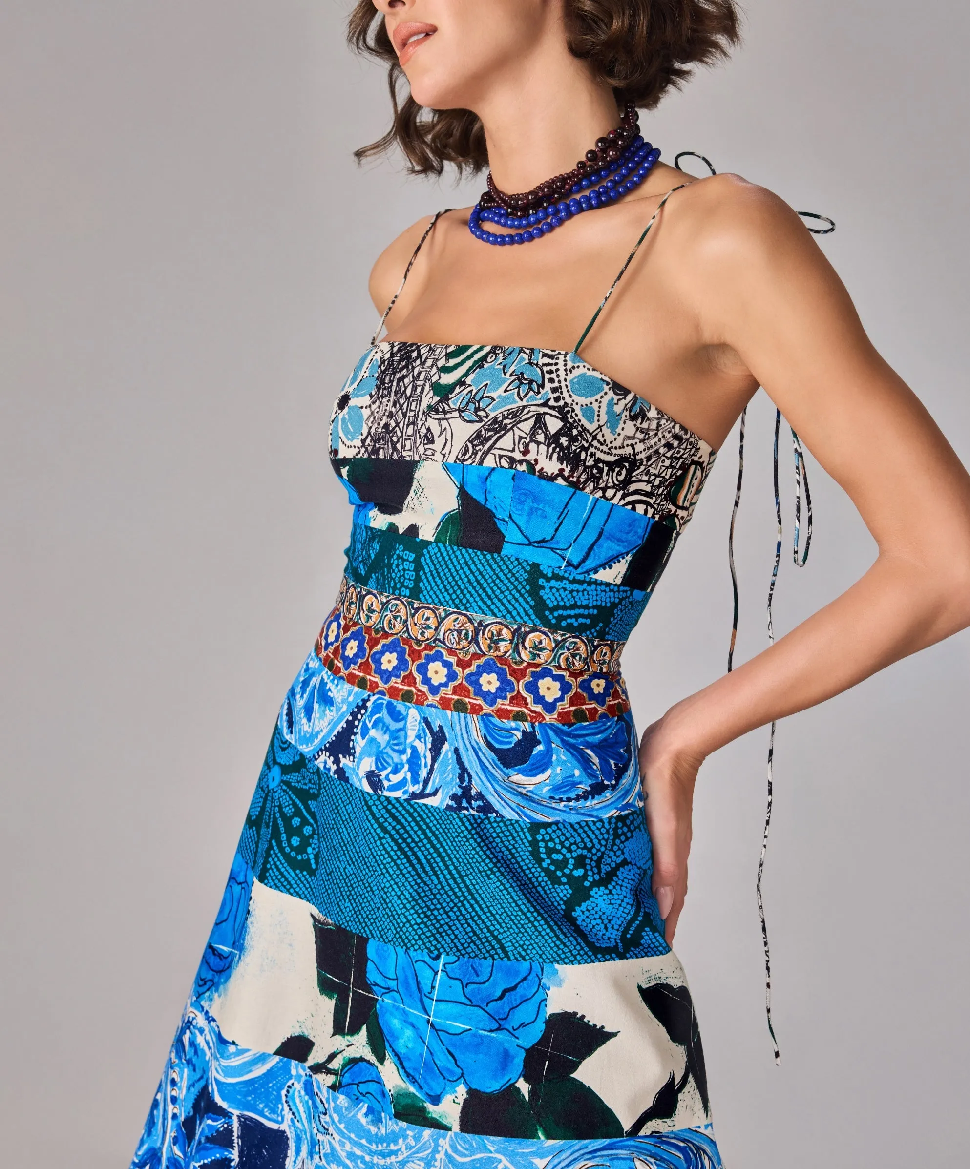 Martha blue multi dress