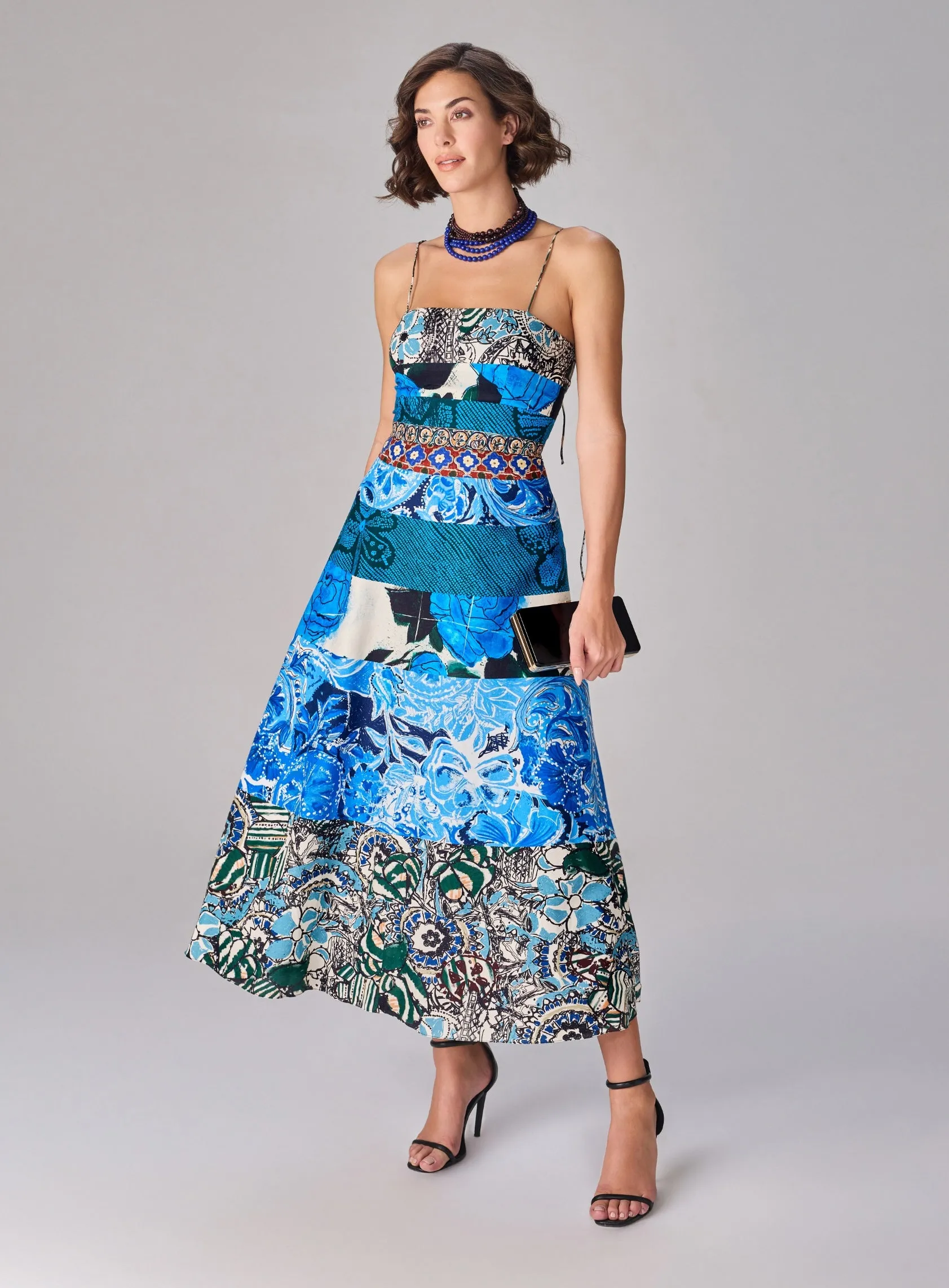 Martha blue multi dress