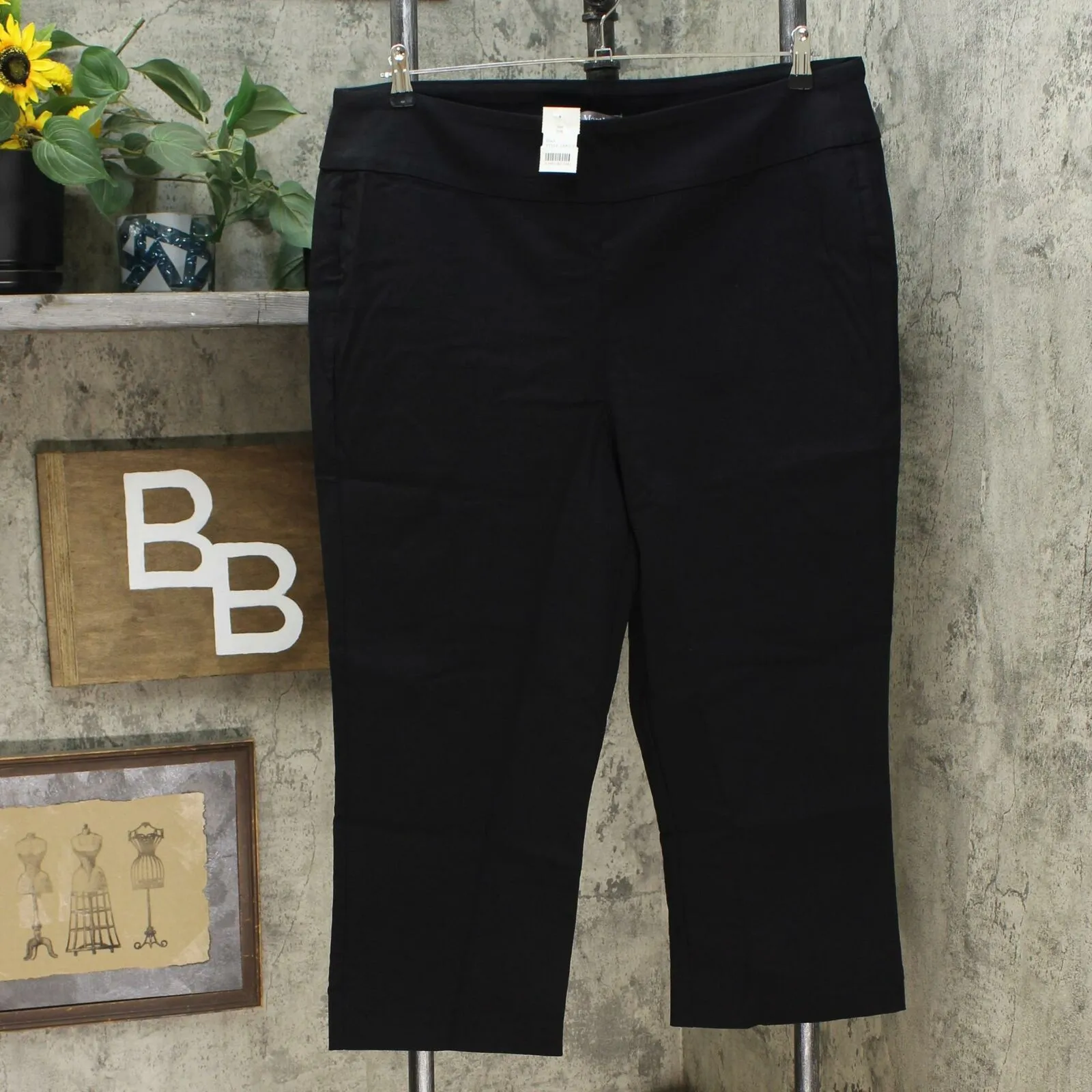 Martha Stewart Women's Plus Size Stretch Twill Crop Pants