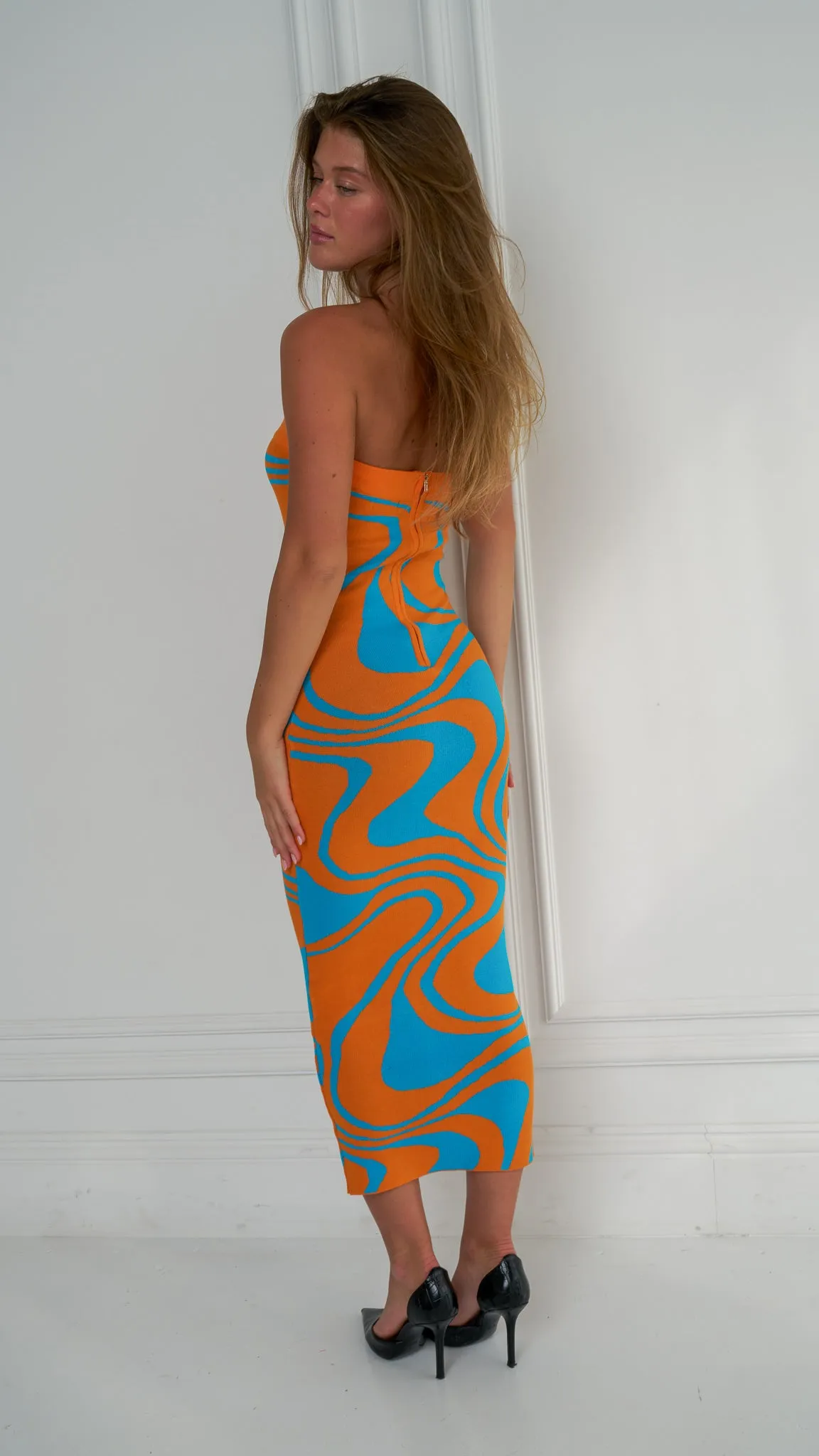Maya Strapless Midi Dress