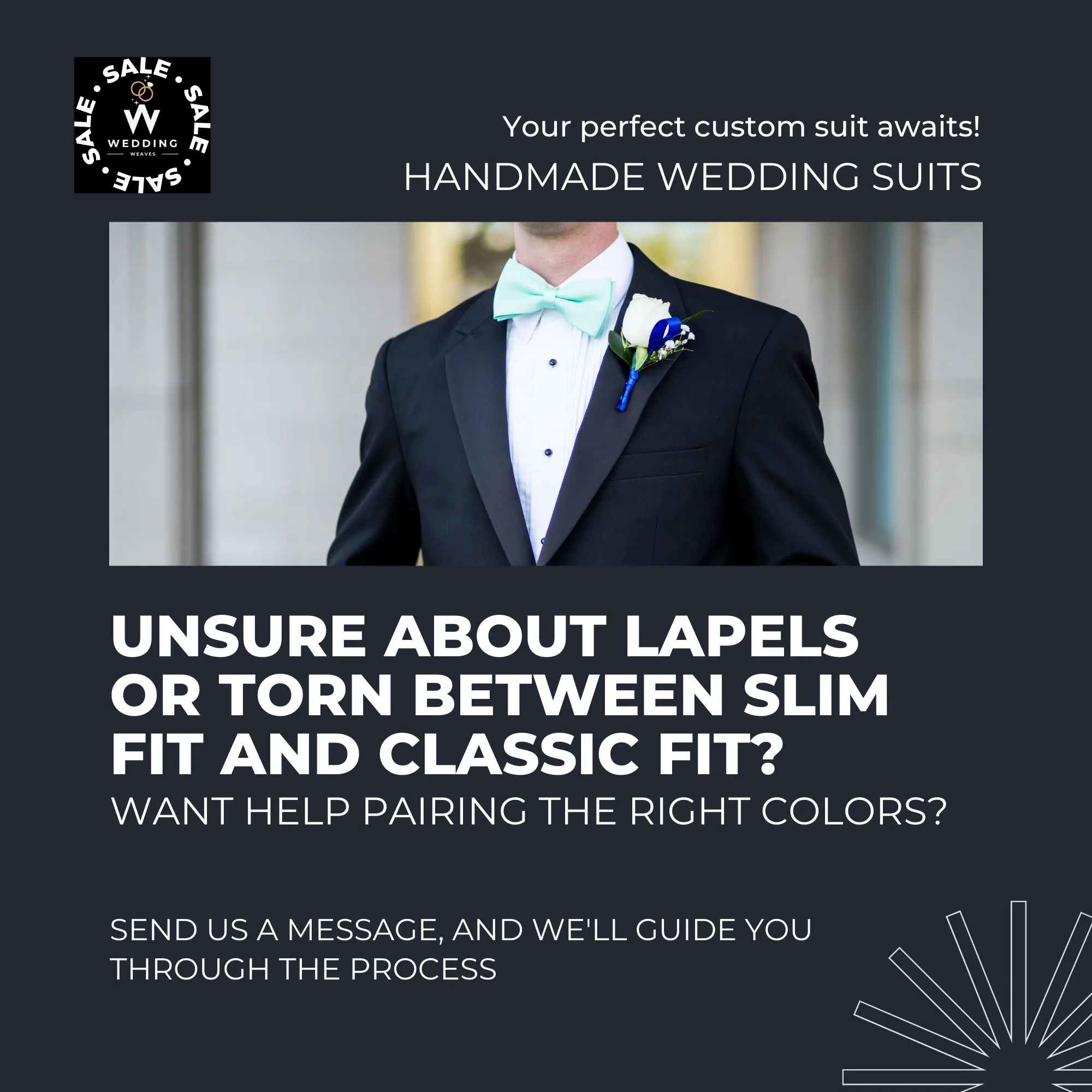Men's Black Tweed Suit | 3-Piece Classy Suit for Wedding & Groomsmen