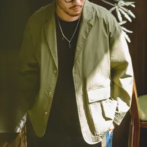 Men's Military Cargo Workwear Oversized Jackets