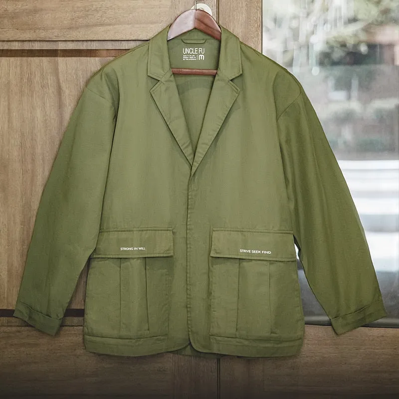 Men's Military Cargo Workwear Oversized Jackets