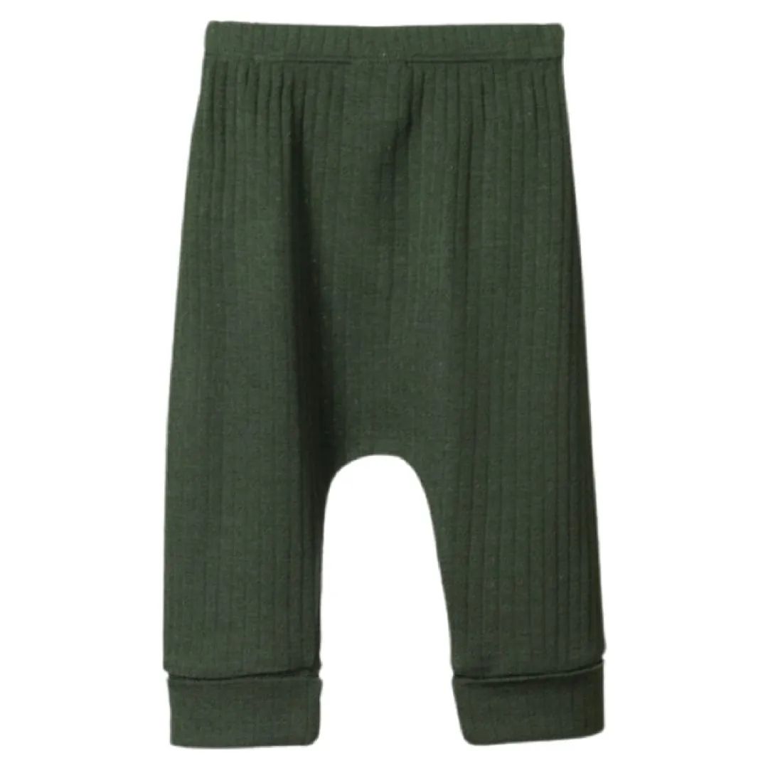 Merino Pointelle Drawstring Pants - Thyme