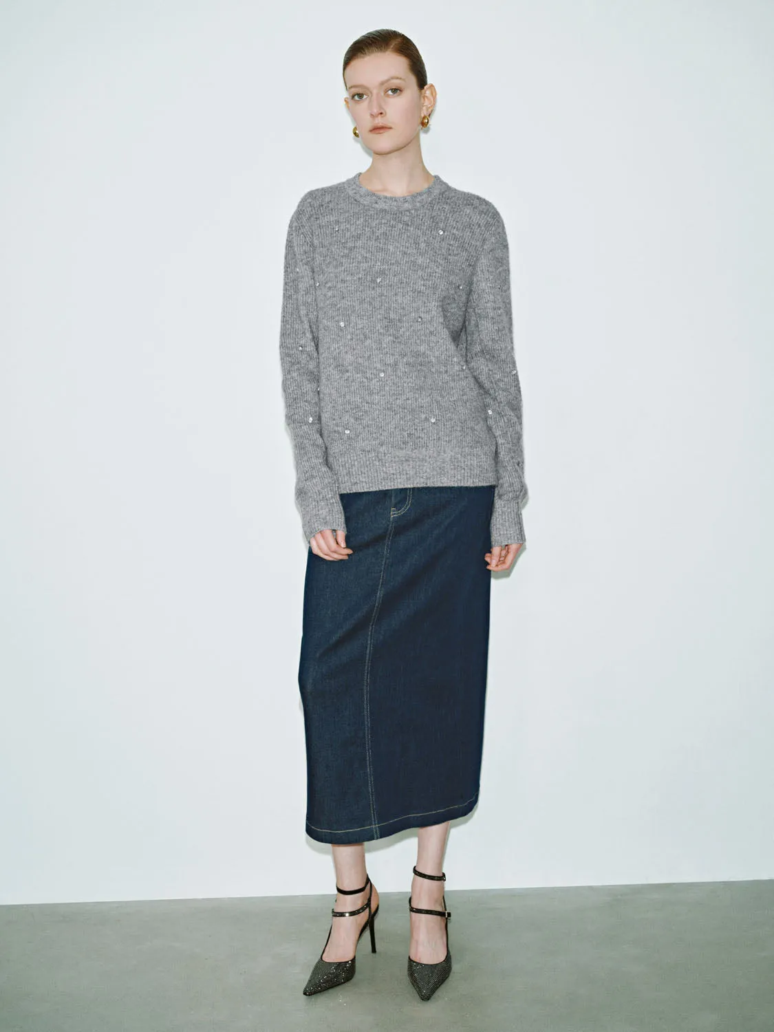 Midi Denim Skirts