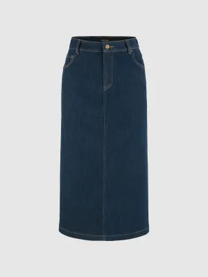 Midi Denim Skirts