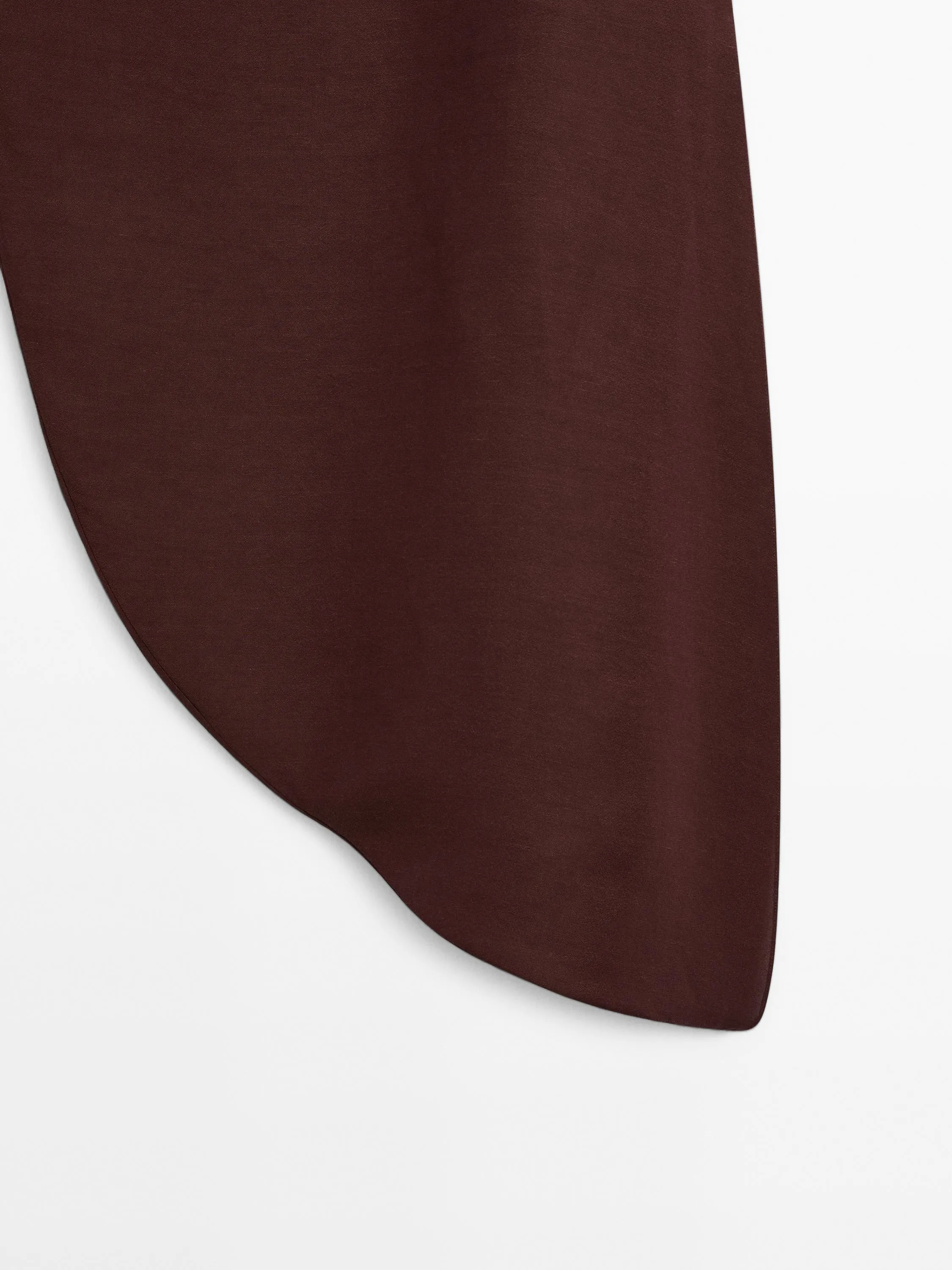 Midi skirt with asymmetric hem