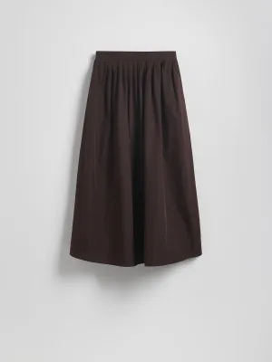 Midi skirt with pleats