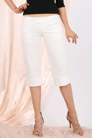 MISS PINKI Heidi cropped pants in White