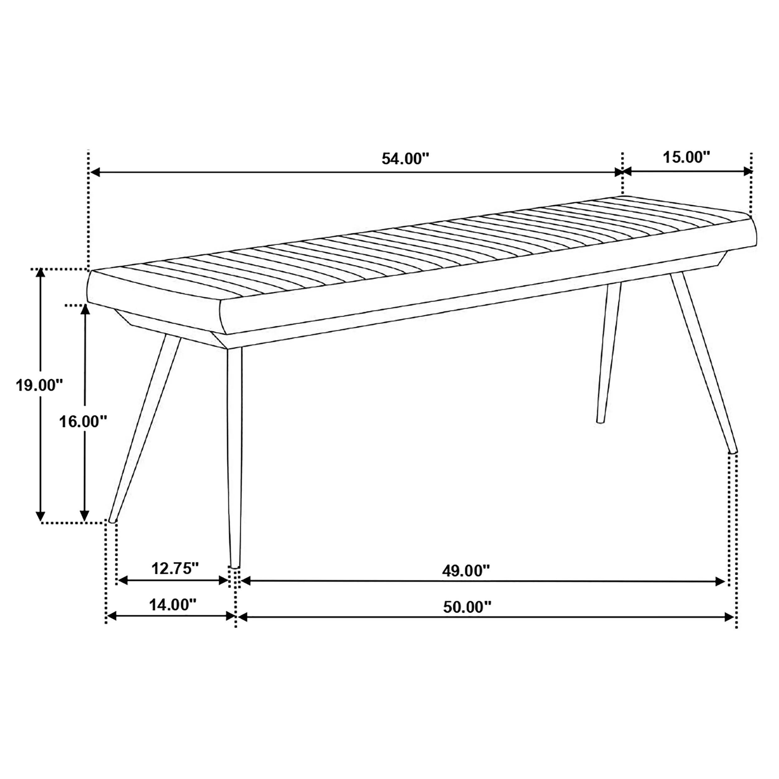 Misty Leather Upholstered Dining Bench Antique Espresso